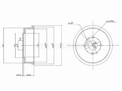 Барабан тормозной CHEVROLET LANOS T100/NUBIRA J100/J150 97-03
