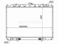 Радиатор Nissan X-Trail 00-07 / Bassara 99-03 / Prairie 98-04 / Presage 98-03