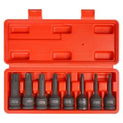 Набор головок ударных 1/2"DR L=78мм внешний TORX, 8пр. (T30-T80) пласт.кейс (ATAS050)