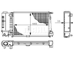 Радиатор BMW E30 316/318 M/T 88-92 CR 264 000S