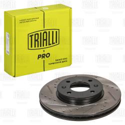 Диск торм. для а/м Hyundai Solaris (10-)/(17-) перед. d=256,h=43.7 (перф/слот/окраш) (DF 0841s) PRO