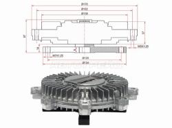 Вискомуфта MMC PAJERO/DELICA 94-96 2,8TD 4M40