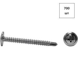Саморез 4.2х51 полусф.с пр/ш и сверл оц.(РечМЗ) 700шт FORTLUFT sts026288