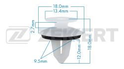 Клипса крепёжная Mercedes-Benz (миним. кол-во заказа 10 шт) be-2412