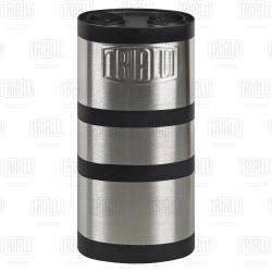 Глушитель универс. (овал 105x170) L=380 d=63-52 (1 вх. 2 вых. с камерой) (нерж.сталь) (EAM 22A38063-52)