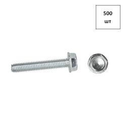 Винт 6х30 DIN 7500 D самонарез.шестигр.г. и фланец оц. 500шт FORTLUFT sts028884