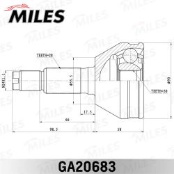 GA20683 ШРУС CHERY FORA/VORTEX/ESTINA 1.6-2.0 06- нар.