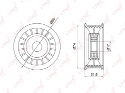 Ролик ремня приводного HONDA Accord VIII 2.0 08> PB-5003