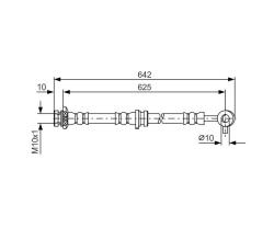 Шланг торм лев Nissan X-trail (T31) 1987481572