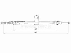 Трос стояночного тормоза NISSAN MICRA K12E 02-10 LH
