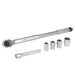 Ключ динамометрический 1/2" 40-210Нм, набор 5 пр. (головки 14,17,19,24 удл.125 мм), кейс (ATBN010)