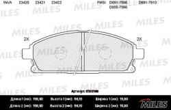 E100166 Колодки тормозные NISSAN PATHFINDER 97-04/X-TRAIL 01-07 передние SemiMetallic