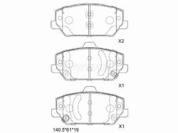 Колодки тормозные (Спереди) Hyundai Santa Fe 18- / Kia Optima 16-21 / Hyundai Grandeur 16-23 / i30 1