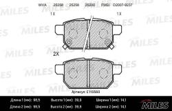 Колодки тормозные SUZUKI SWIFT 10- задние SemiMetallic E110560