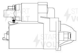 Стартер для а/м VAG Passat B5 (00-)/A4 (01-) 1.8T/A4 (04-) 2.0i/2.0TFSI 1,1кВт (LSt 1855)