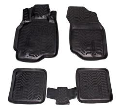 AIRLINE ACM-PS-86 Ковры для Mitsubishi Lancer IX (03-07) 5 шт., выс.борт, 3D с подпятником, ТЭП, черн.