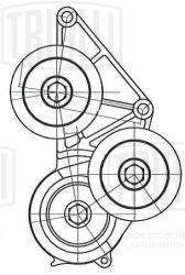 Ролик привод. ремня для а/м DAF XF 95 (02-)/XF 105 (05-) [MX13] (с натяж. мех., двойной) помпы (CM 6013)