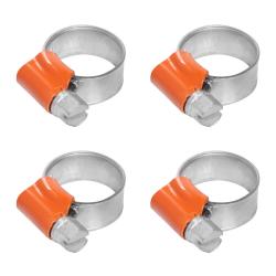 Хомуты 10-16/9,7мм, червячные PRO, усиленные, W1(оцинк.), комплект 4 шт. (AHC-SK-04)