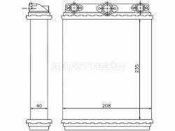 Радиатор отопителя салона MERCEDES E-CLASS W124 84-95