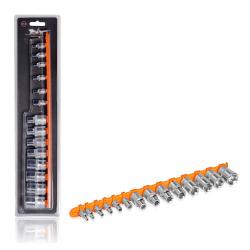Набор головок 1/2" и 1/4" TORX 14пр. (E4-E24), пласт.подвес (AT-BS-35)