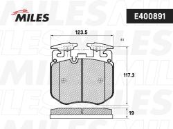 Колодки тормозные BMW 5 G30/ X5 G05/ 7 G11/G12 13- передние e400891