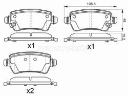 Колодки тормозные (Сзади) Geely Coolray 23- / Chery Arrizo 8 22-