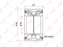 Подшипник ступ.BMW X5 E53/X3 E83/E90 xi/E60 xi пер. WB-1182