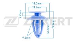 Клипса крепёжная Mercedes-Benz Renault VAG (миним. кол-во заказа 10 шт) be-3079