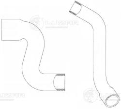 LUZAR LPK 0312s Патрубки охл. для а/м ГАЗон Next с дв.  ЯМЗ-5344 Е-4 (силикон, кмпл., 2 шт.)