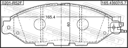 КОЛОДКИ ТОРМОЗНЫЕ ПЕРЕДНИЕ NISSAN PATHFINDER R52 2012- 0201-r52f