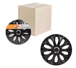 Колпаки колесные 14" "Волтек", черный глянец, хром кольцо, компл. 2 шт. (AWCC-14-30)