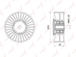 Ролик ремня приводного VAG 1.4/1.6 05- PB-7125