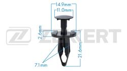 Клипса крепёжная Alfa Romeo Chrysler Fiat Ford General Motors Lancia (миним. кол-во заказа 10 ш be-3038