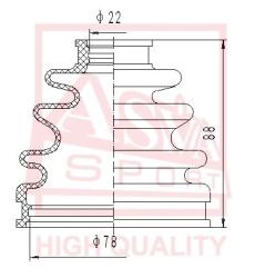 Шрус наружный 23x56x26 TOYOTA TOYOTA : COROLLA(AE-80-110)CARINA CORONA( AT150-200)SPRINTER (AE90-110 ty-10