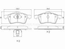 Колодки тормозные (Спереди) Volkswagen Transporter 90-03
