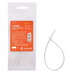 AIRLINE ACT-N-01 Стяжки (хомуты) кабельные 2,5*100 мм, пластиковые, белые, 10 шт.