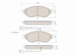 Колодки тормозные (Спереди) Peugeot Boxer 06-14 / Citroen Jumper 06-14 / Fiat Ducato 06-14
