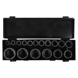 Набор головок ударных 1/2"DR L=38мм, 17пр. (10-36мм) металл.кейс. (ATAS061)