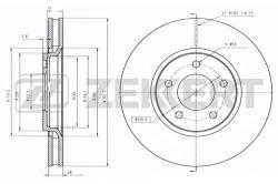 Диск торм. перед. CHRYSLER VOYAGER IV 00- DODGE CARAVAN IV 00- FIAT FREEMONT (345) 12- bs-5934
