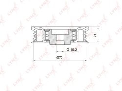 Натяжитель ремня приводного MITSUBISHI Galant Vi 2.5 96-04 PB-5012