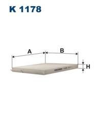 Фильтр салона CHEVROLET AVEO 02- K 1178