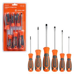 Набор отвёрток 6 пр. (SL3-SL6, PH0-PH1), блистер (ATAU037)