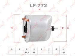 Фильтр топливный CITROEN BERLINGO II 08> 1.6 HDI / C-ELYSEE 12> 1.6 HDI / C3/PICASSO II 09-16 1.4 HD lf-772