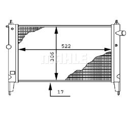 Радиатор охлаждающей жидкости OPEL ASTRA F cr446000s