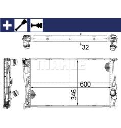 Радиатор охлаждающей жидкости BMW 1 / 3 (E90/91/92/93) cr1084000s