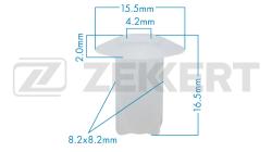 Клипса крепёжная BMW Citroen Nissan Peugeot Renault (миним. кол-во заказа 10 шт) be-3104