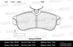 Колодки тормозные NISSAN ALMERA 00>/PRIMERA 93>03 передние SemiMetallic E100139
