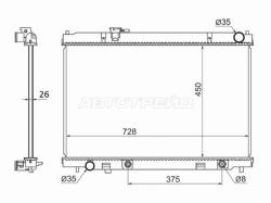 Радиатор Infiniti M35 04-10 / M45 07-10 / Nissan Fuga 04-09