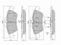 Колодки тормозные (Спереди) Mercedes-Benz Sprinter 95-06 / Sprinter classic RUS 13-18 / V-Class 96-0