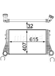 Интеркулер VAG A3/OCTAVIA/G5/PASSAT 1.8T-2.0T/1.9TD/2.0TD 03-/05- CI 83 000S